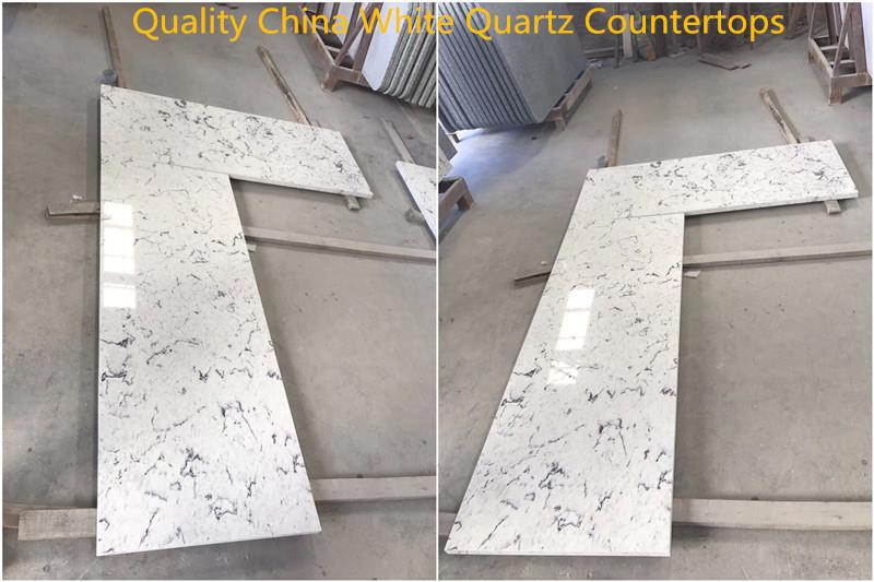 Zoo Tuam Tshoj Dawb Quartz Countertops