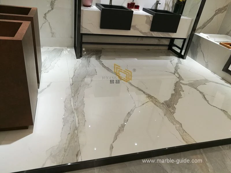 Calacatta artificial marble for bathroom floor&wall
