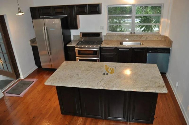 White granite for kitchen island and backsplash White granite for kitchen island and backsplash