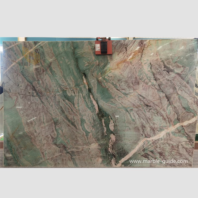 Green luxury marble slab for frojects
