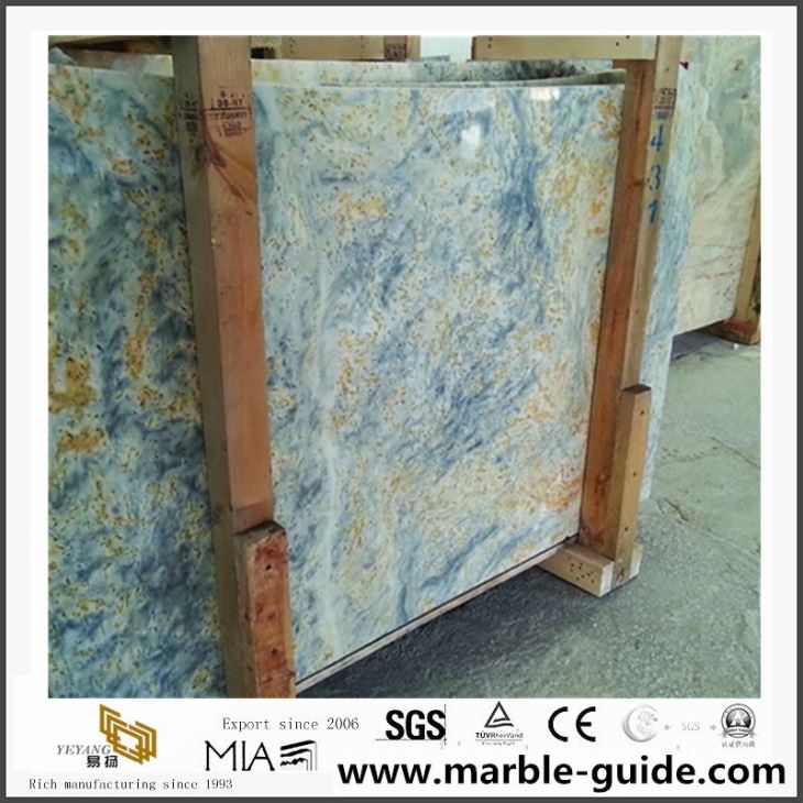 Hoobkas xiav xiav gefarnato marble slabs rau tsev so pem teb / phab ntsa cladding