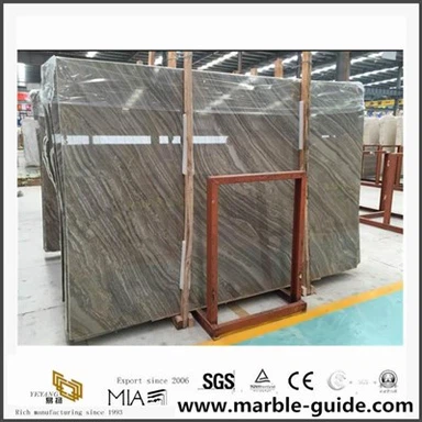 Tuam Tshoj Grey Marble Slab / Kylin Wood Marble Rau Paving Pob Zeb, Phab Ntsa Decoration