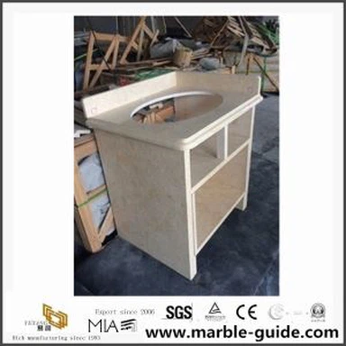 Natural Pob Zeb China Beige Marble Counter Rau Chav Tsev / Chav Da Dej