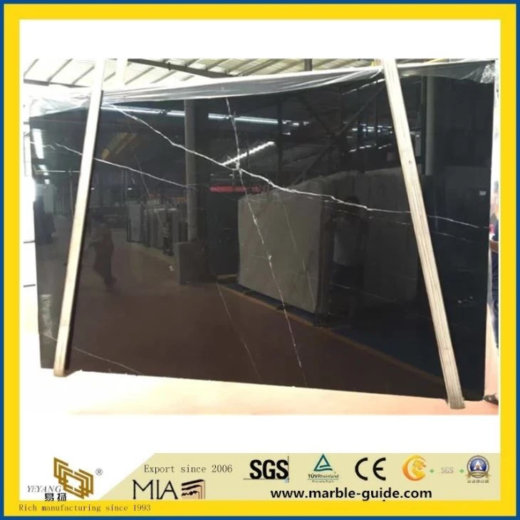 Tuam Tshoj Pheej Yig Dub Nero Marquina Marble Rau Pem Teb / Ntsa / Vuas
