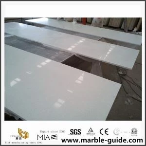 Dawb Sand Quartz Pob Zeb Countertops