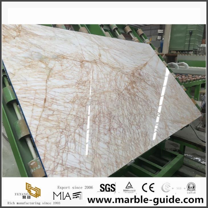 Tus Kab laug sab Golden Marble Slabs Nqe