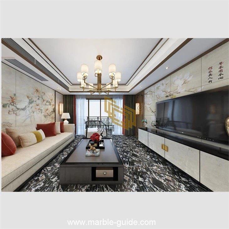 Antique River Black Marble for Flooring