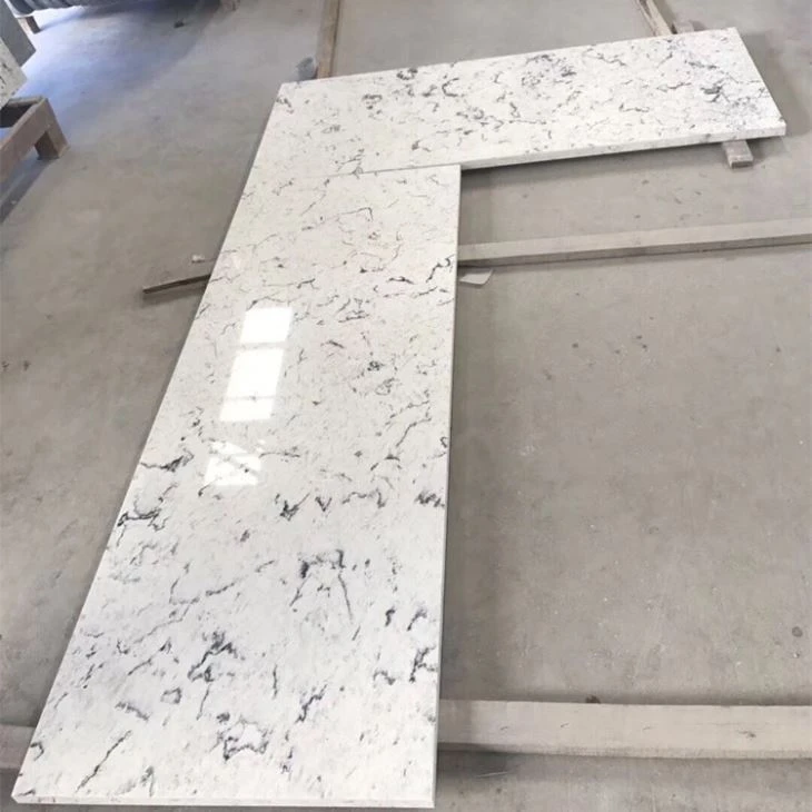 Zoo Tuam Tshoj Dawb Quartz Countertops