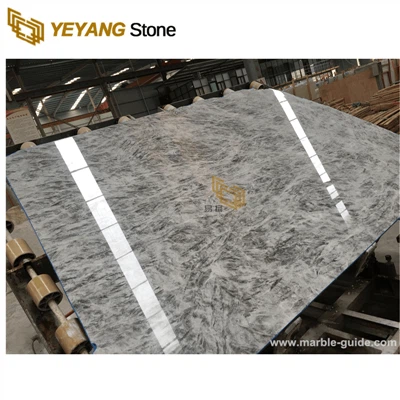 Snow Mountain Silver Fox Marble Slabs Kev muag khoom